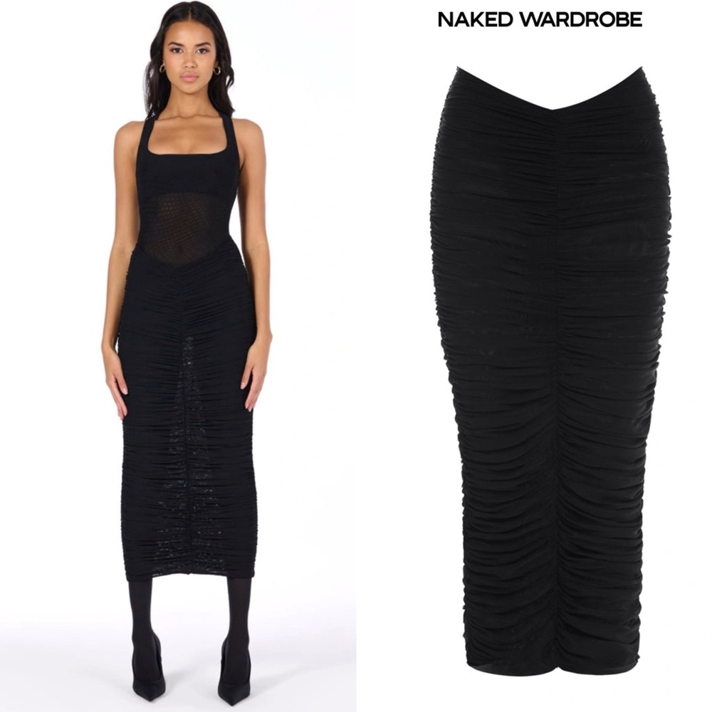 Naked Wardrobe RUCHED MID Skirt
